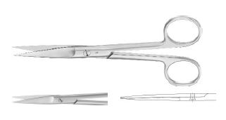 ХІРУРГ. НОЖИЦІ ПРЯМ. Г/Г 150MM